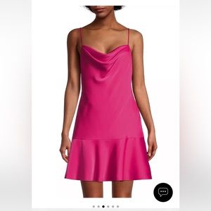 Aidan by Aidan Mattox Sleeveless Low-Back Minidress Hot Pink - NWT